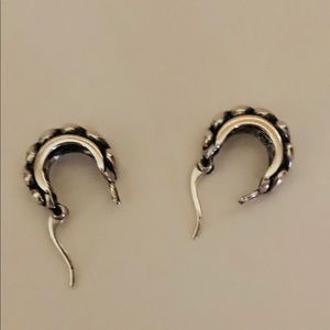 Heart hoop Sterling Silver Earrings